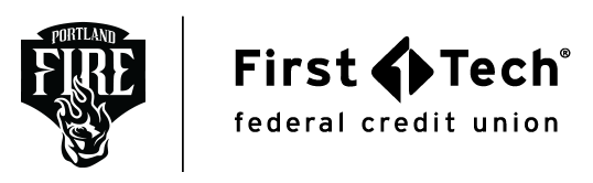 Portland Fire Logo and First Tech Logo Text Treatment