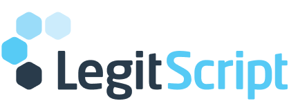 LegitScript Logo - black and blue text