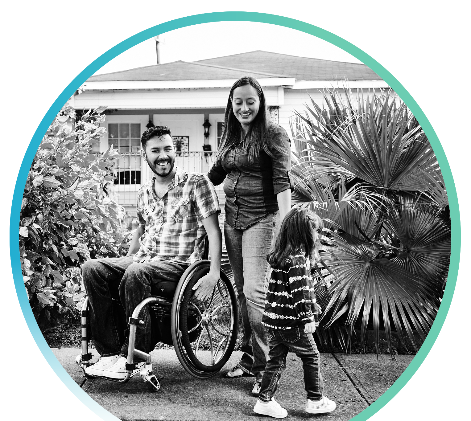 A couple with their child