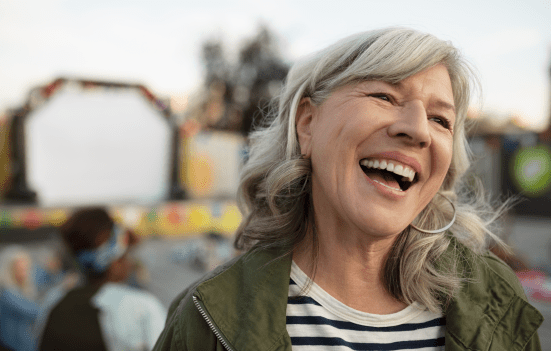 Woman smiling