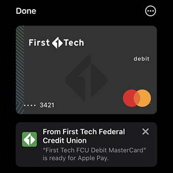 Done setting up Apple Pay