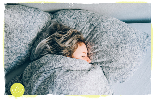 A woman sleeping