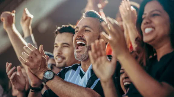 Cheering crowd