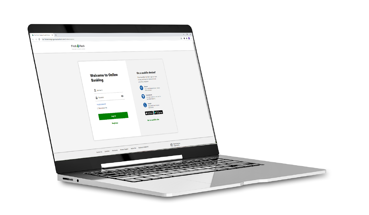 Laptop computer showing login screen