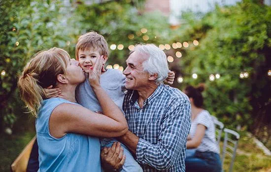 Grandparents with child