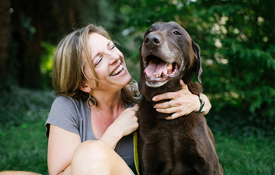 Woman with dog